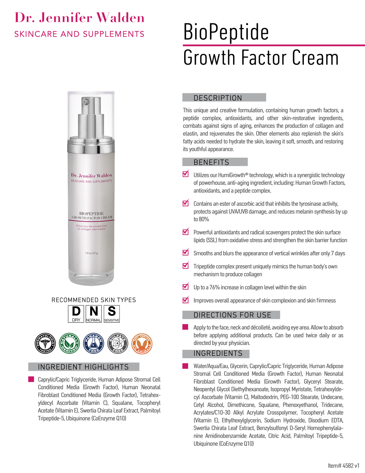 Biopeptide Growth Factor Cream-4