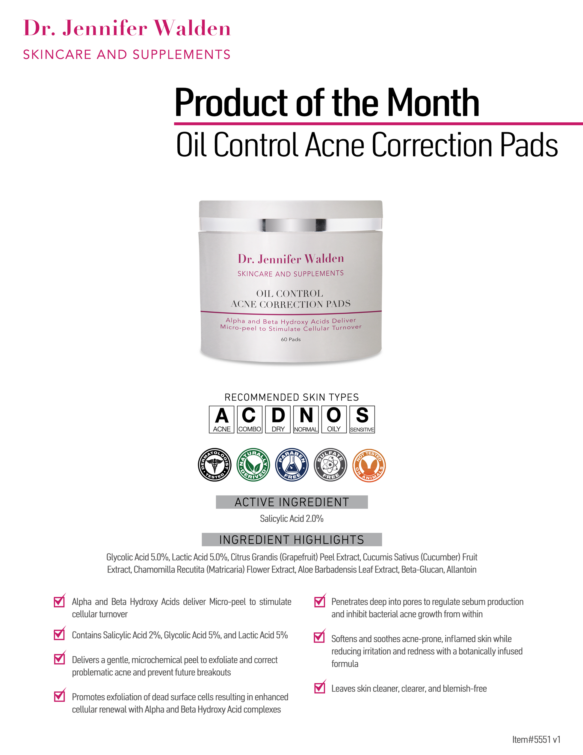 OIL CONTROL ACNE CORRECTION PADS-5