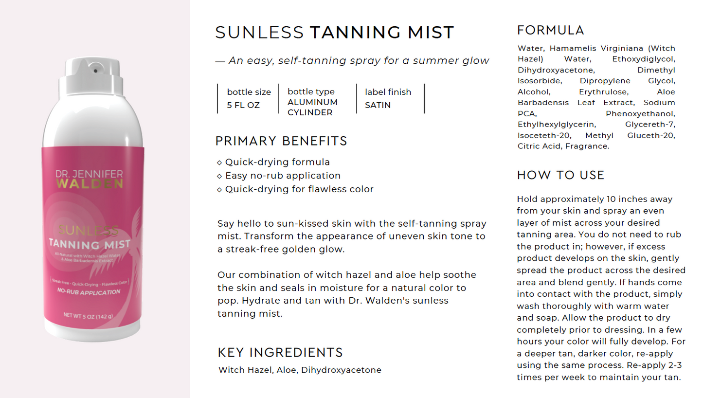 Sunless Tanning Mist with Aloe & Witch Hazel-9