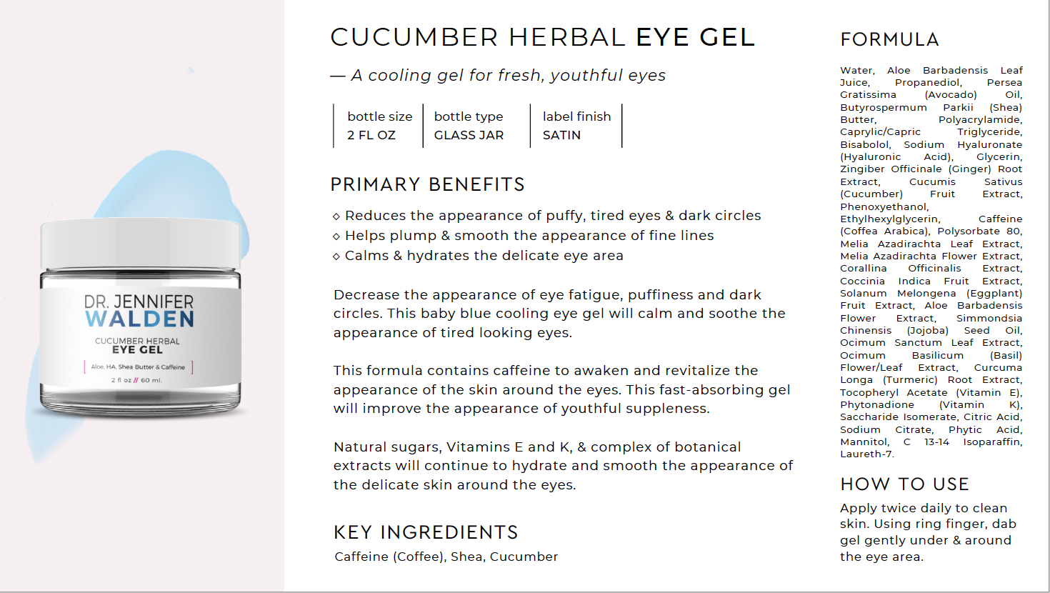 Cucumber Herbal Eye Firming Gel-3